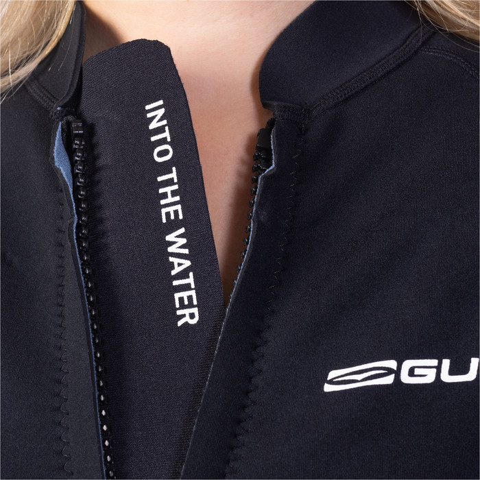 2024 Gul Veste De Combinaison Luna7 Front Zip Sup Wetsuit Jacket La6301-c1 - Black / Jungle